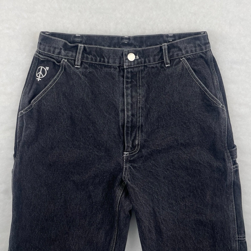Sexhippies Black Carpenters Jeans Men's 30x31 Denim Pants - Picture 3 of 8